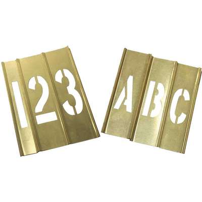 Stencil Kit 46 Piece 4 In Brass