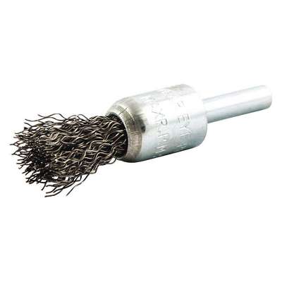 End Brush,Crimped,1/2 Dia.,