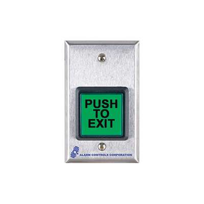 Push Button,5" H,w/Green