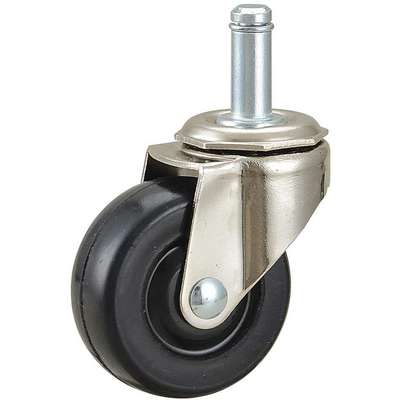 Swivel Stem Caster,Rubber,2 In.