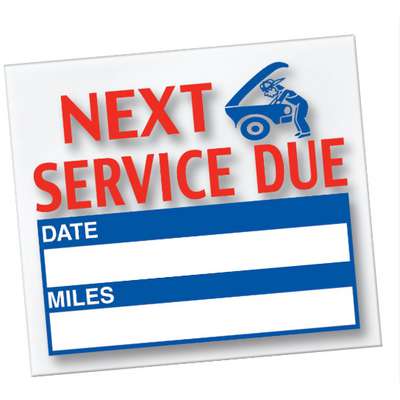 Service Reminder Sticker