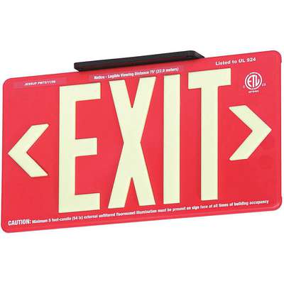 Exit Sign,English,Plastic,