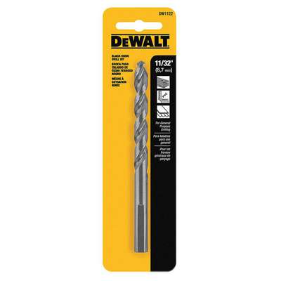 Drill Bit,Hss,11/32in.,Black