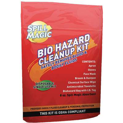 Blood Spill Clean Up Kit,Brown,