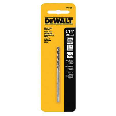 Drill Bit,Hss,9/64in.,Black