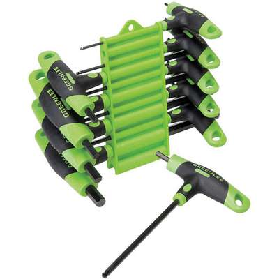 Hex Key Set,3/32-3/8 In.,T-