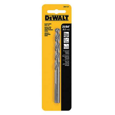 Drill Bit,Hss,21/64in.,Black