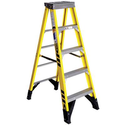 Stepladder,Fiberglass,5 Ft. H,