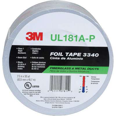 Foil Tape,2-1/2 In. W x 50 Yd.,