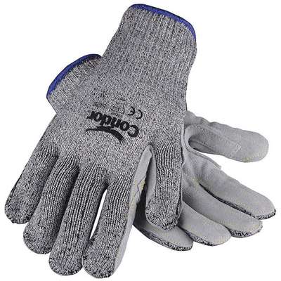 Cut Resistant Gloves,Leather,L,