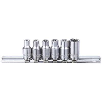 Socket Bit Set, SAE 1/4" 6PCS