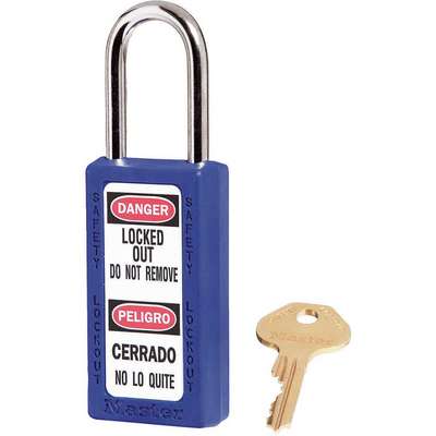 Lockout Padlock,Kd,Blue,1/4 In.