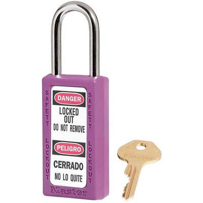 Lockout Padlock,Kd,Purple,1/4