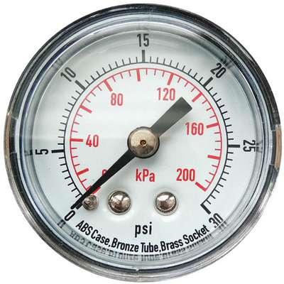 Pressure Gauge,Test,1-1/2 In