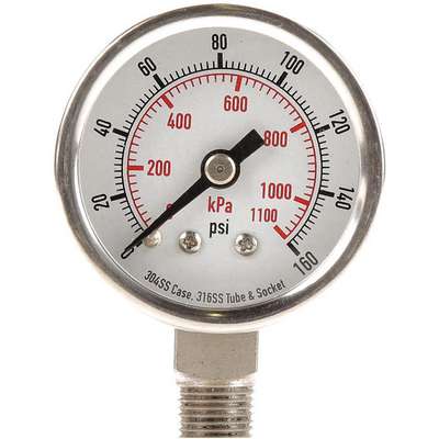 Pressure Gauge,Test,1-1/2 In