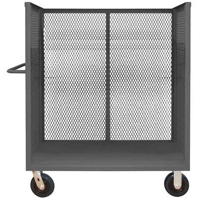 3 Sided Mesh Cart,1 Shelf,3600