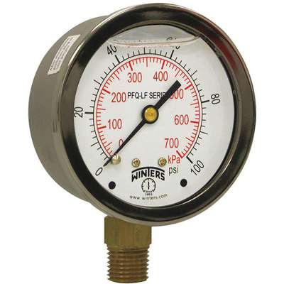 Gauge,Pressure,0 To 100 PSI,2-