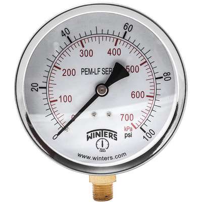 Gauge,Pressure,0 To 100 PSI,4