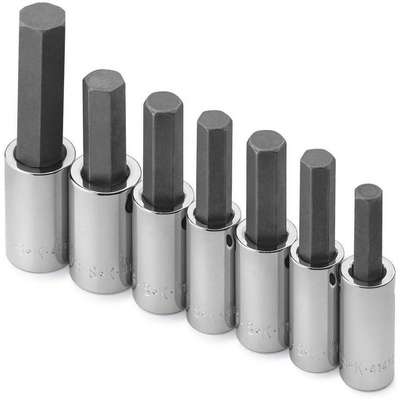 Socket Bit Set,1/2 In. Dr,7