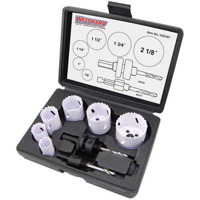 Hole Saw Set, Bi-Metal, 8pcs