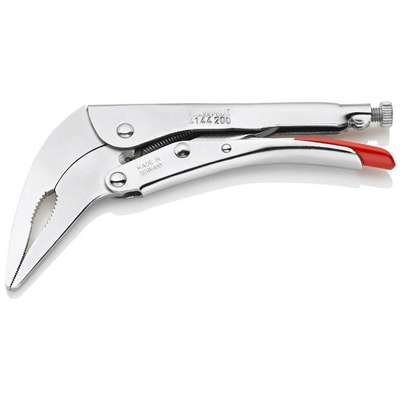 Long Nose Plier,8" L,Serrated