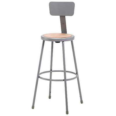 Stool, Backrest, Steel, Gray,