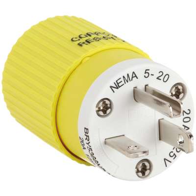 Straight Blade Plug,Yellow/