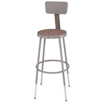 Stool,Backrest,Adjstble,Gray,