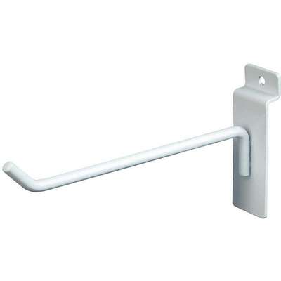 Hook,Semi-Gloss,6 In. L,White,