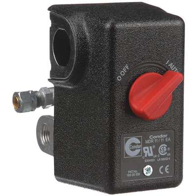 Pressure Switch,Dpst,80/100 PSI