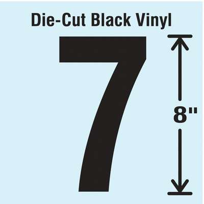 Die Cut Number Label, #7