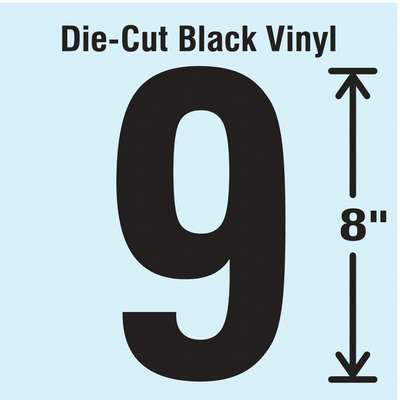 Die Cut Number Label, #9