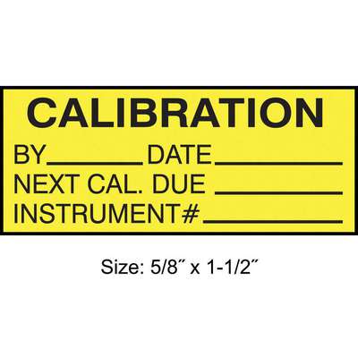 Calibration  Label,1-1/2inWx5/