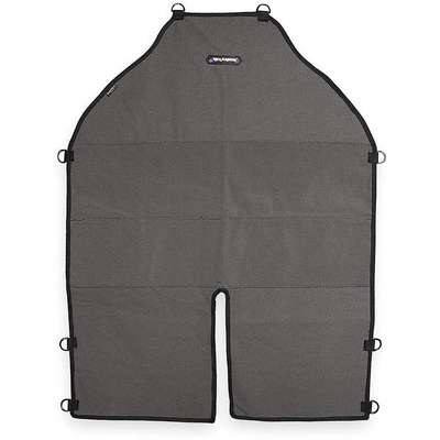 Bib Apron,Gray/Black,36 In. L,