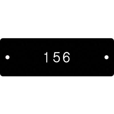 Numbered Tag,1x3 In.,White/