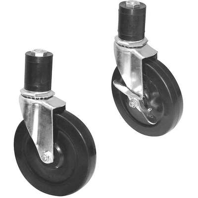 Caster Set,125 Lb.,Rubber,PK4