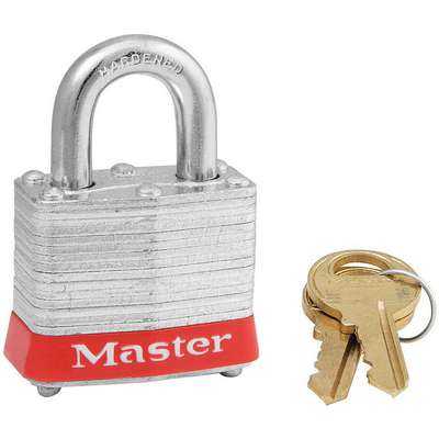 Lockout Padlock,Ka,Red,1-1/4"H