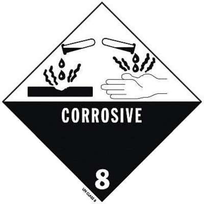 Dot Label,Corrosive,4 In. W,