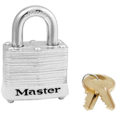 Lockout Padlock,Ka,White,1-1/