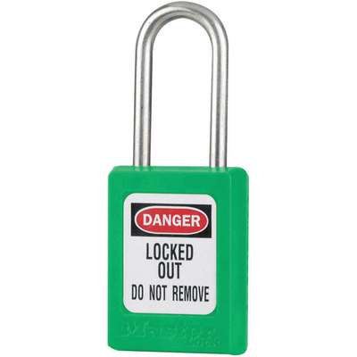 Lockout Padlock,Kd,Green,3/16