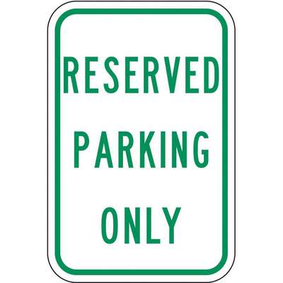 Parking Sign,18 x 12In,Grn/Wht,