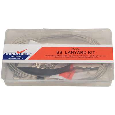 Lanyard Assembly Kit,3/64 In,SS