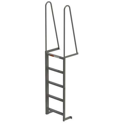 Walk-Thru Dock Ladder,5 Steps,