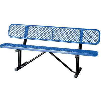 Bench,Expanded Metal,Blue,