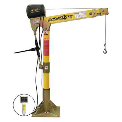 Davit Crane Kit,1200 Lb.,95"