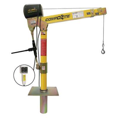 Davit Crane Kit,1200 Lb.,95"