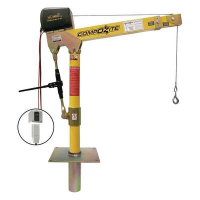 Davit Crane Kit,1200 Lb.,95"