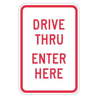 Traffic Sign,18"H,12"W,Aluminum