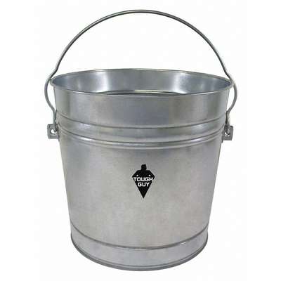 Utility Garbage Pail,Silver,12-