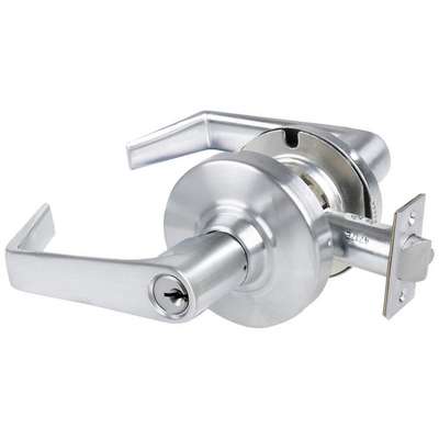 Door Lever Lockset,Steel,Keyed